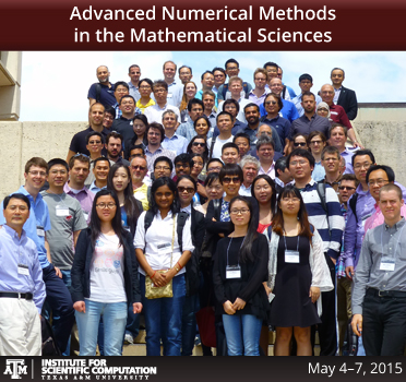 Advanced Numerical Methods in the Mathematical Sciences workshop group photograph taken on May 5, 2015.